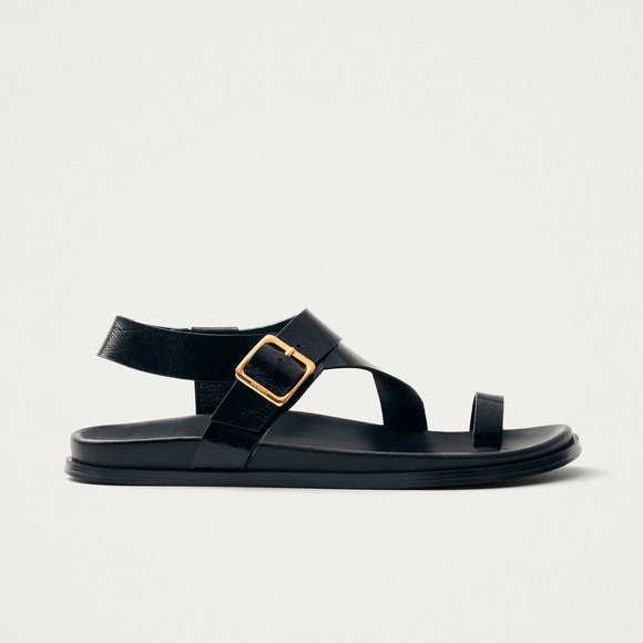 Alohas Sandals SIREN ONIX BLACK LEATHER - Picture 1 of 10
